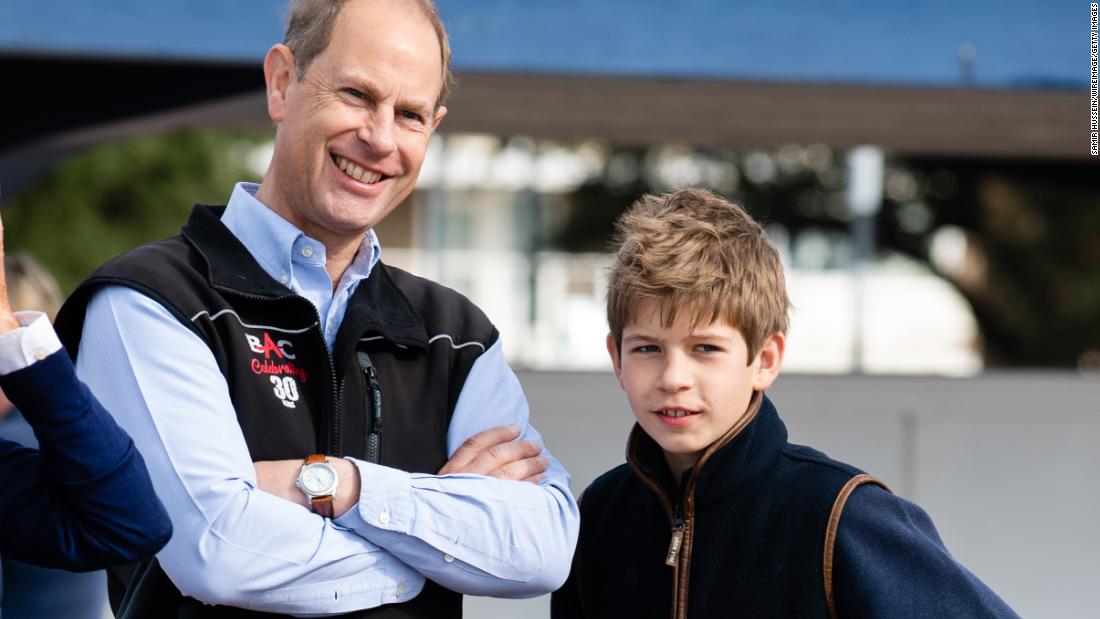 The Queen&#39;s son Prince Edward poses with his son, James, Earl of Wessex, in September 2020. Prince Edward and his wife Sophie, Duchess of Edinburgh, have two children: James and Lady Louise Mountbatten-Windsor.