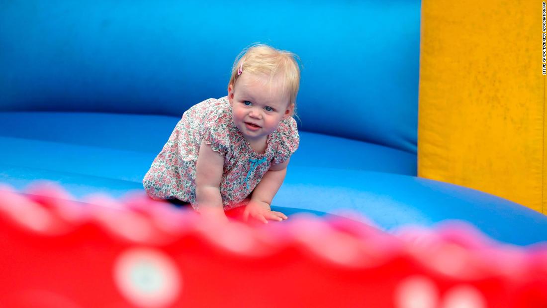 Zara Tindall&#39;s younger daughter, Lena, is seen in 2019. Zara gave birth to another child, Lucas, in March 2021.