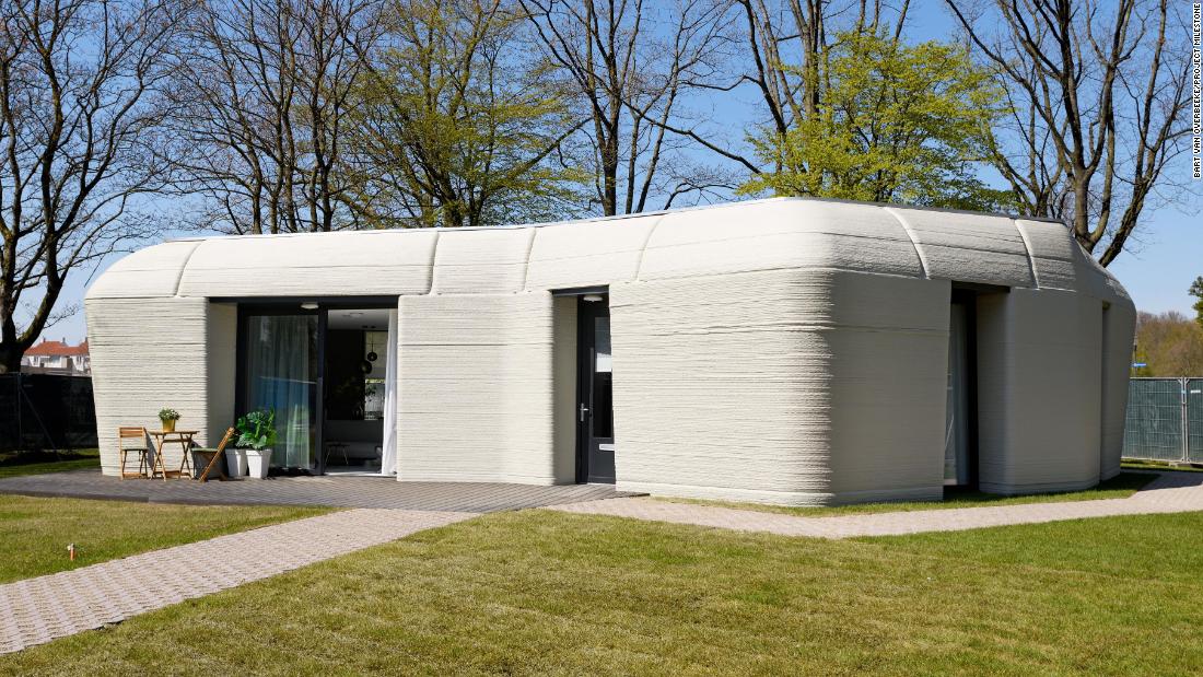 A 3D-printed concrete house in the Netherlands is ready for its first ... - 210430082717 RestricteD 01 3D PrinteD House Scli Intl Super Tease