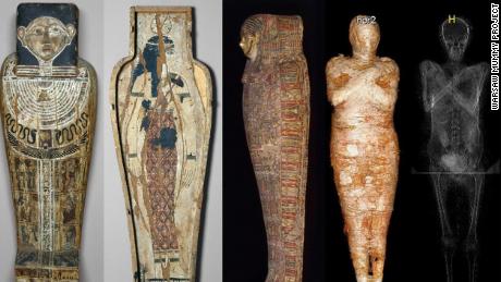 An inscription on the sarcophagus had suggested that the mummy was a priest named Hor-Djehuty