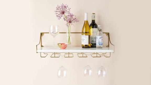 Anthropologie Mayfair Wall-Mounted Winie Glass Shelf