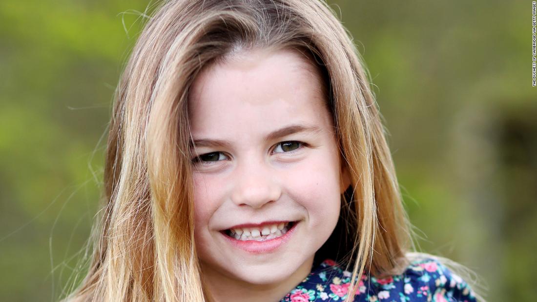 Princess Charlotte, William and Catherine&#39;s middle child, is seen in this handout photo released on May 1, 2021, a day before her sixth birthday. She&#39;s third in line to the British throne, behind her brother Prince George.