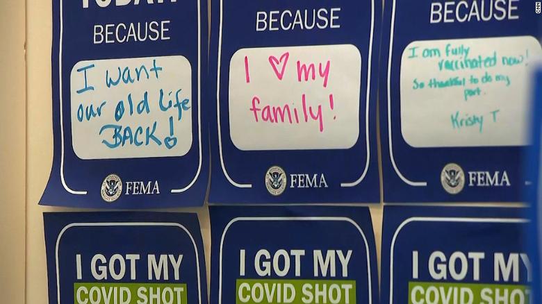 See vaccinated Americans' handwritten notes of solidarity