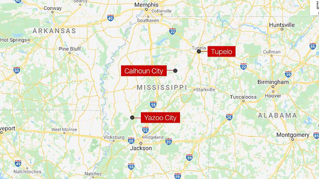 Mississippi Tornado Map