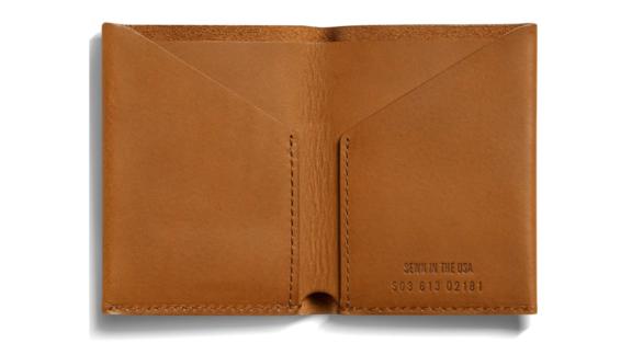 Shinola Utility Folded Leather Card Holder 