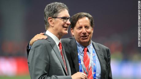 Liverpool owner John W. Henry (left) and chairman Tom Werner after the UEFA Champions League Final at the Wanda Metropolitano, Madrid.