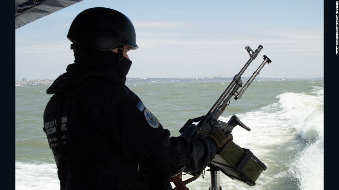On board a small Ukrainian patrol boat challenging Russian naval might