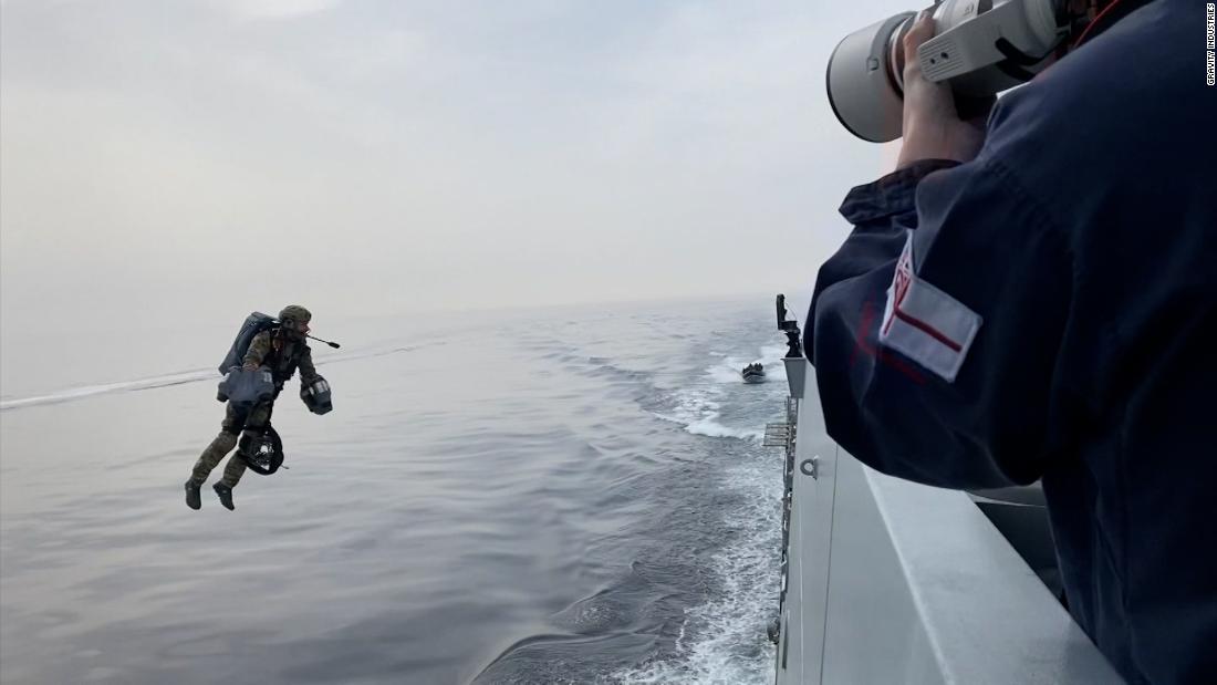 Watch these UK commandos fly over the sea with new jet pack