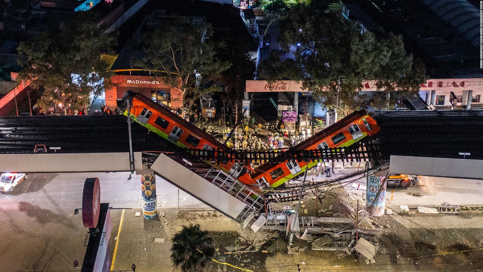 Este es el momento en que un tramo elevado del metro colapsó en Ciudad de  México