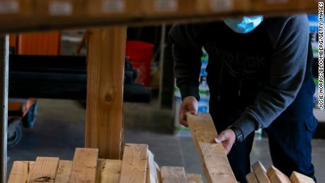 The lumber shortage is delaying construction of new homes.