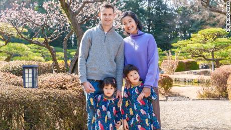 Yuki Kondo-Shah and her family in Japan. Kondo-Shah, a US diplomat, successfully appealed an assignment restriction that barred her from serving in Japan.