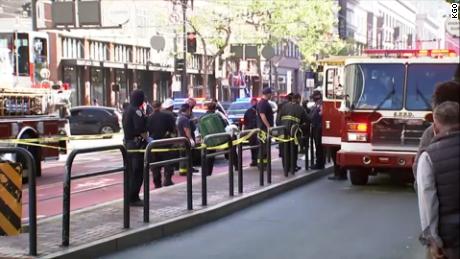 Police responded to a stabbing incident Tuesday involving two Asian women in downtown San Francisco.