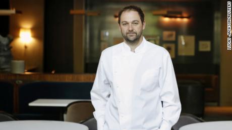 Chef and owner Daniel Humm poses at Eleven Madison Park.