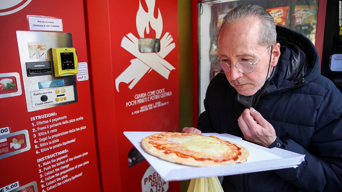 Rome debuts hot pizza vending machine CNN Travel