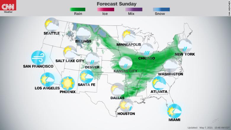 Storms, snow and sunshine are all in the forecast this Mother’s Day weekend