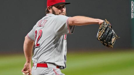 Cincinnati Reds pitcher Wade Miley recorded his first no-hitter Friday night against the Indians in Cleveland.