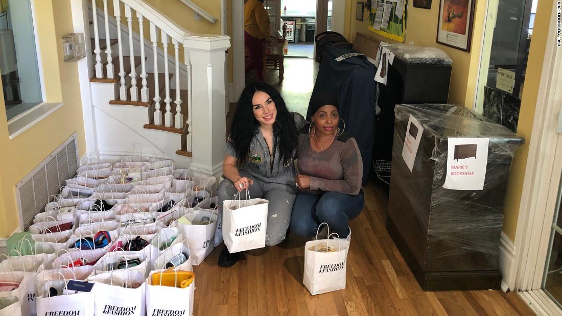 She's celebrating Mother's Day by giving away bags full of care items to women in shelters