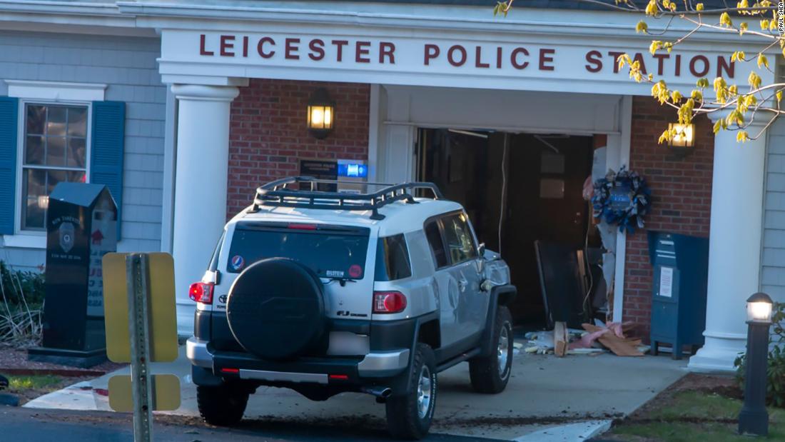 DA: Officers fatally shoot man who rammed his SUV into a Massachusetts police station