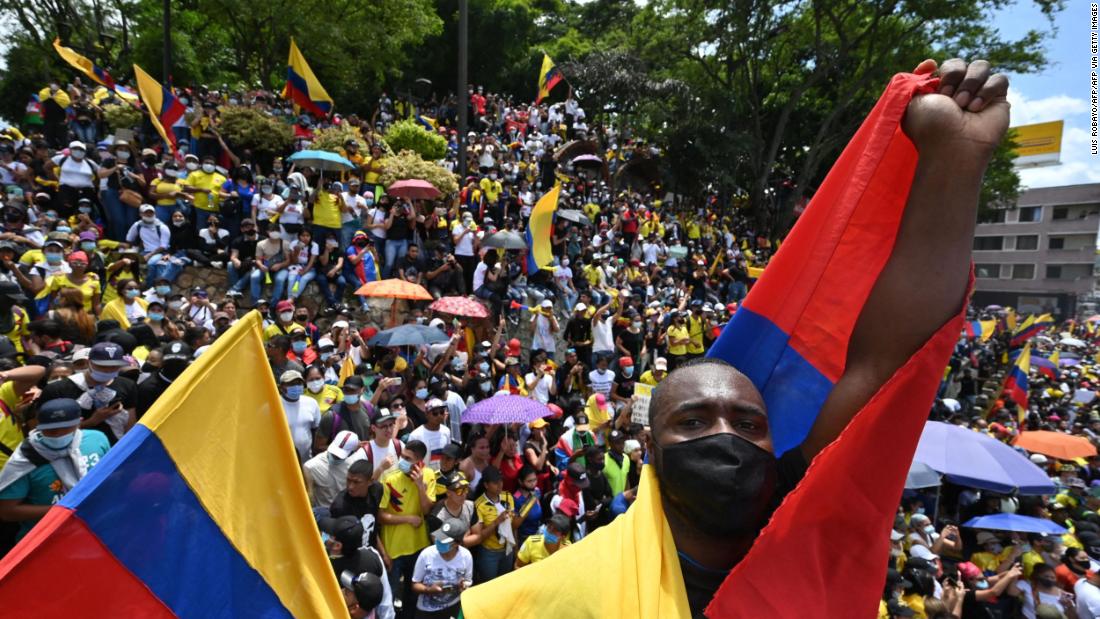 In Colombia's protests, pandemic pressures collide with an existential