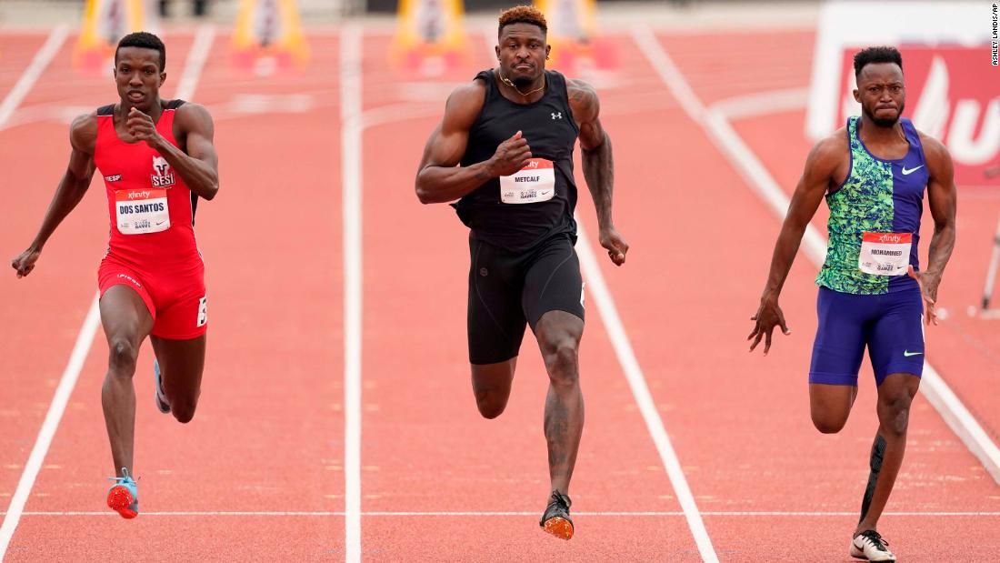 NFL star DK Metcalf runs 10.36 seconds for 100 meters, but fails to qualify for 2020 Olympics