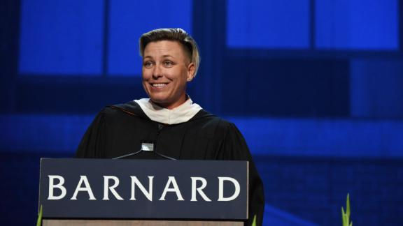 <strong>US soccer player Abby Wambach, Barnard College, 2018 -- </strong>
