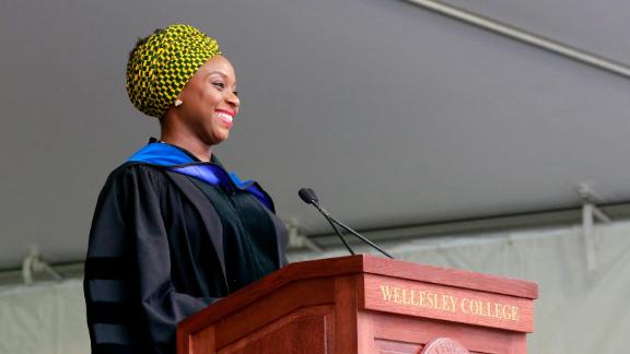 <strong>Author Chimamanda Ngozi Adichie, Wellesley College, 2015 -- </strong>