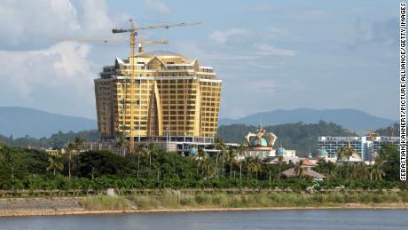 The Kings Romans Casino in Laos in is seen from Thailand in this file photograph from 2019.