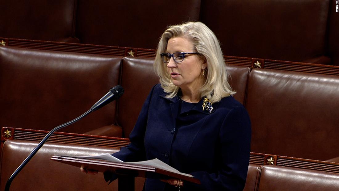 Liz Cheney strikes defiant tone in floor speech on eve of her expected ousting from House GOP leadership