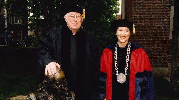 <strong>Poet and playwright Seamus Heaney (left), University of Pennsylvania, 2000</strong> -- 
