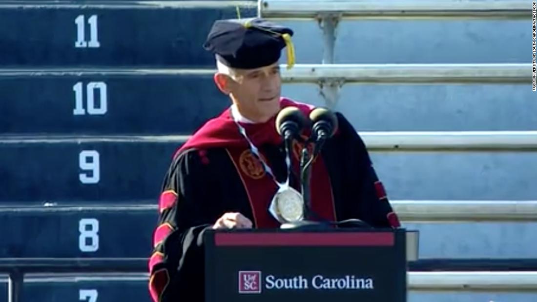 University president resigns after plagiarizing part of a speech by the former head of US Special Forces