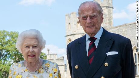 Queen Elizabeth II and the Duke of Edinburgh posed for a portrait last June in the quadrangle of Windsor Castle ahead of Philip&#39;s 99th birthday.