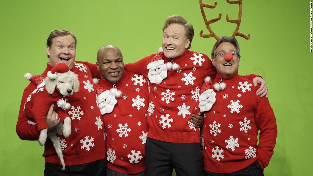 O&#39;Brien does a Christmas segment with boxing legend Mike Tyson and longtime show performers Andy Richter and Max Weinberg in 2009. O&#39;Brien replaced Jay Leno as host of &quot;The Tonight Show&quot; earlier that year, but he didn&#39;t stay there for long.