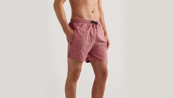 Solid & Striped The Classic Midlength Striped Swim Shorts