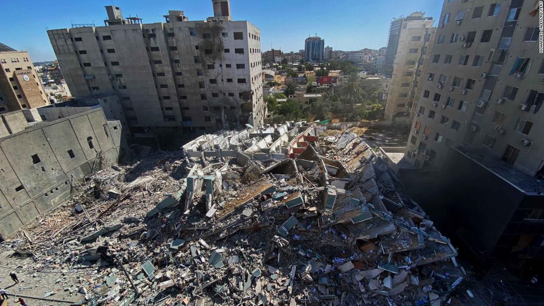 Media offices destroyed by Israeli airstrike in Gaza