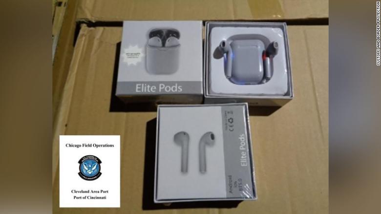 Thousands of ‘fake AirPods’ seized in Ohio, CBP says