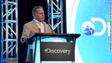 PASADENA, CALIFORNIA - JANUARY 16: President and CEO, Discovery, Inc. David Zaslav speaks onstage during the Discovery, Inc. TCA Winter Panel 2020 at The Langham Huntington, Pasadena on January 16, 2020 in Pasadena, California. (Photo by Amanda Edwards/Getty Images for Discovery, Inc.)