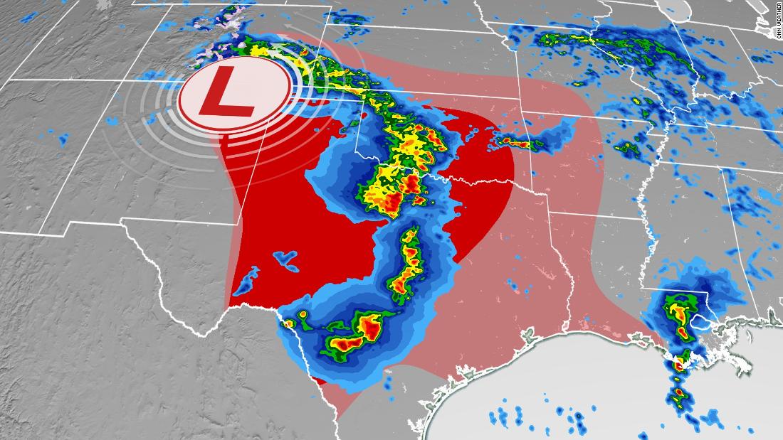 Baseball-sized hail threatens Texas again as flood risk increases