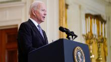 President Joe Biden speaks about distribution of COVID-19 vaccines, in the East Room of the White House, Monday, May 17, 2021, in Washington. (AP Photo/Evan Vucci)