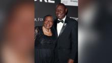 Crump with his mother, Helen Crump, at a gala at The Wiltern in Los Angeles on January 15, 2020. 