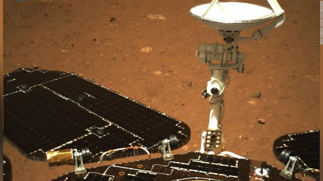 Hong Kong (CNN)China's Zhurong rover left its landing platform and drove on the surface of Mars on Saturday, state media reported -- making the countr