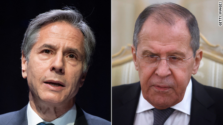 Blinken zegt dat hij 'frank'  gesprek met Russische minister van Buitenlandse Zaken in eerste gesprek sinds Oekraïne oorlog begon