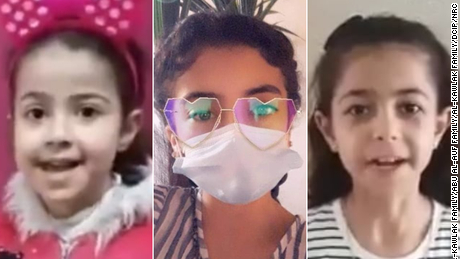 From left: Rula Mohammad al-Kawlak, 5, Tala Ayman Abu al-Auf, 13, Yara Mohammad al-Kawlak, 9, who were killed by Israeli airstrikes on May 16, in Gaza City, along with several other children who received trauma care from NRC.