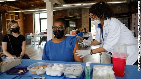 Several Short North Arts District restaurants in Columbus, Ohio, offered discounts or free menu items for those who showed their vaccination card from the &quot;Vax and Relax&quot; event on Thursday.