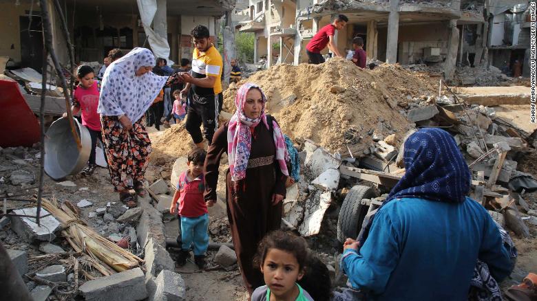Palestinians return to their destroyed homes in Beit Hanoun, Gaza on May 21, after a ceasefire deal was reached between Israel and Hamas.