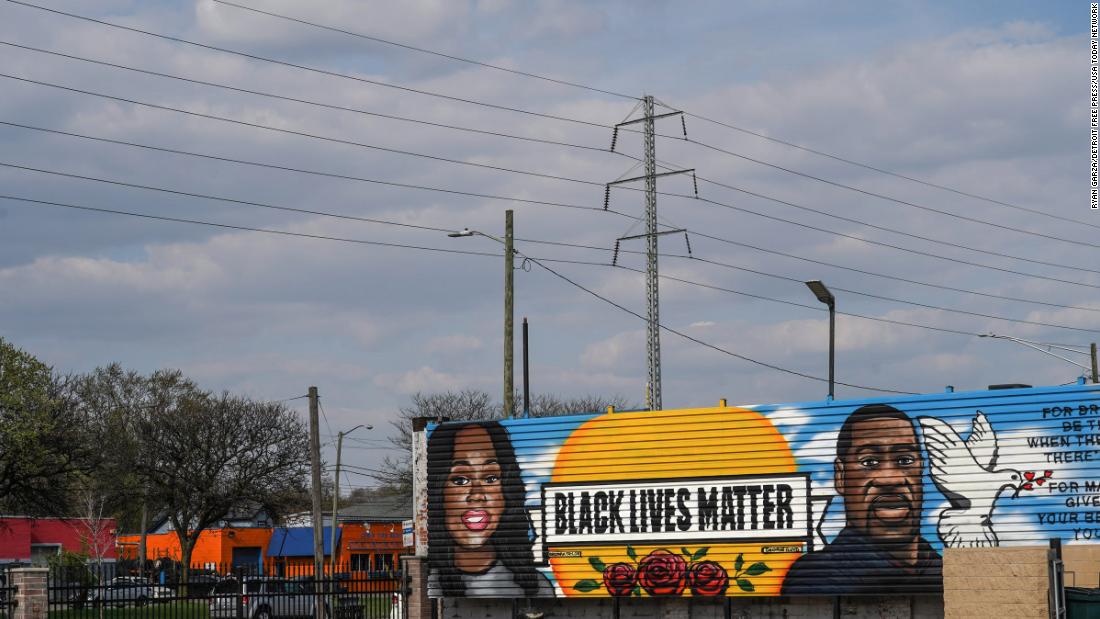 A mural honors Floyd and Breonna Taylor in a Detroit parking lot on April 23. &lt;a href=&quot;https://www.cnn.com/2020/05/13/us/louisville-police-emt-killed-trnd/index.html&quot; target=&quot;_blank&quot;&gt;Taylor was killed in March 2020&lt;/a&gt; by police officers executing a no-knock warrant in Louisville, Kentucky.