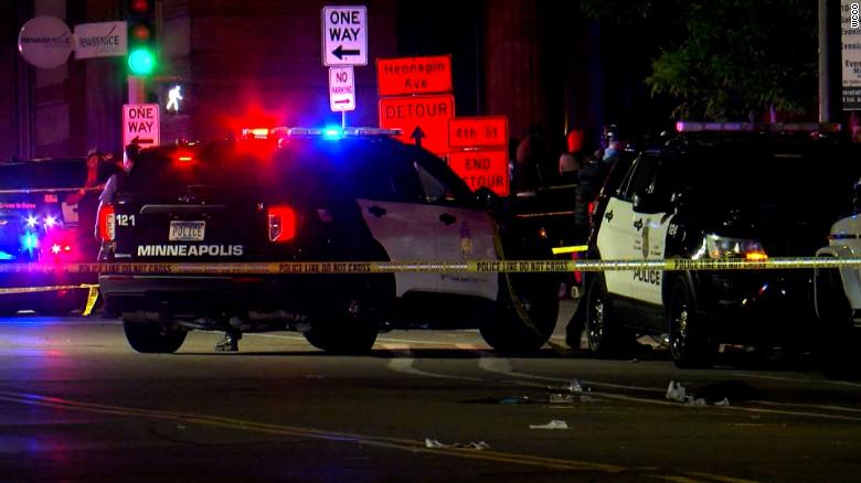 A shooting in Minneapolis early Saturday left two people dead and eight others injured, police said.  