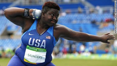 Saunders competes at her first Olympics in Rio.