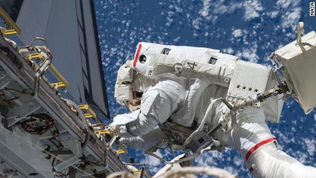 NASA Astronaut Danny Olivas on a spacewalk in 2010