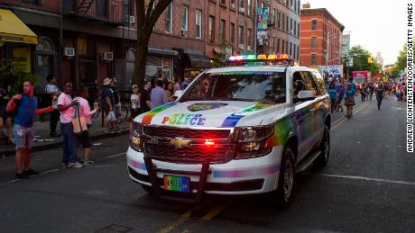 Brooklyn&#39;s annual Gay Pride Parade in 2019. This year, both New York City and Denver have said police will no longer be allowed as exhibitors at Pride.