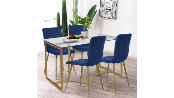 Gold Flamingo Bram 5-Piece Dining Set